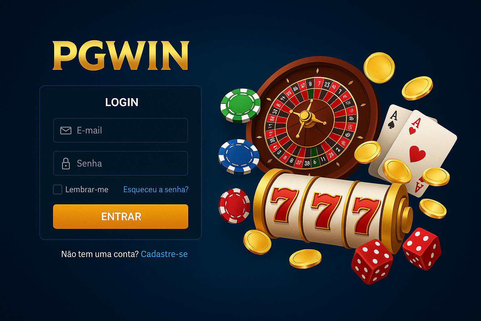 Não Perca tempo, o rRgistro na site PGWIN